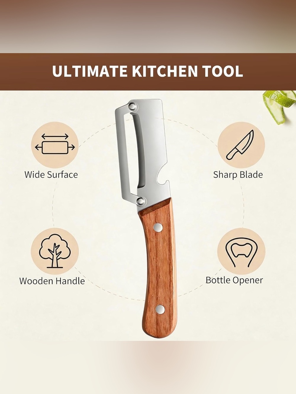 ✴️New✴️2pc Ultimate Vegetable Peeler Stainless Steel with Wooden Handle